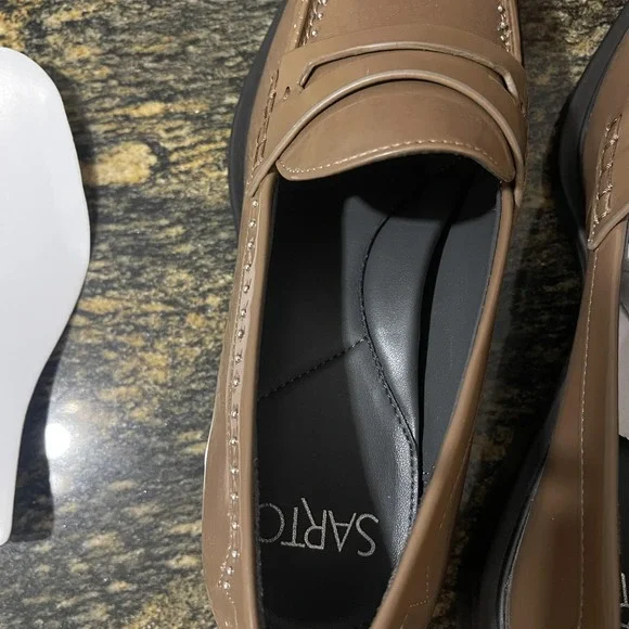 Franco Sarto A-Eden Studs Shoes Womens Size 7 Brown Loafers Studded J0852S1200 - Picture 13 of 16